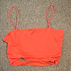 Vibrant Orange Crop Top
